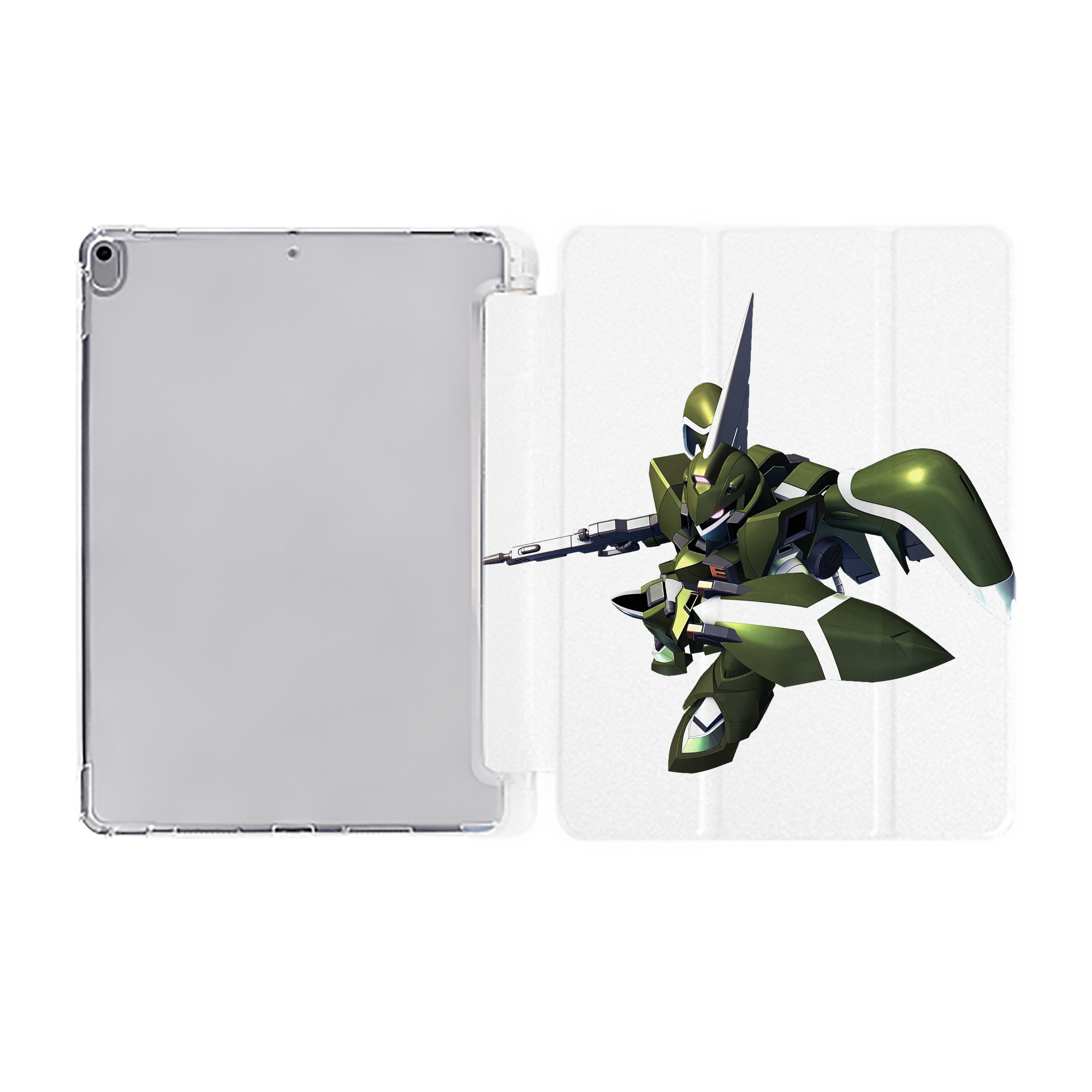 （画像用） 機動戦士ガンダム Mobile Suit Gundam IPad ケース ペン収納付き 三つ折りスタンド PUレザー×シリコン 対応機種9.5/10.5/10.9インチ
